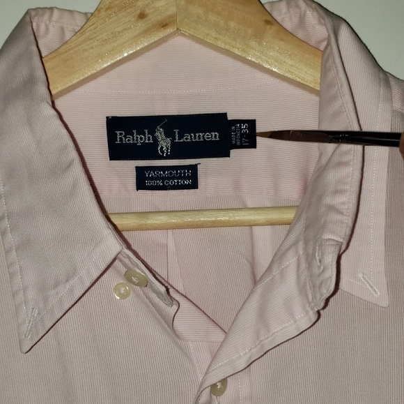 Men's Polo ralph Lauren yarmouth button up sz 17 - Picture 2 of 2